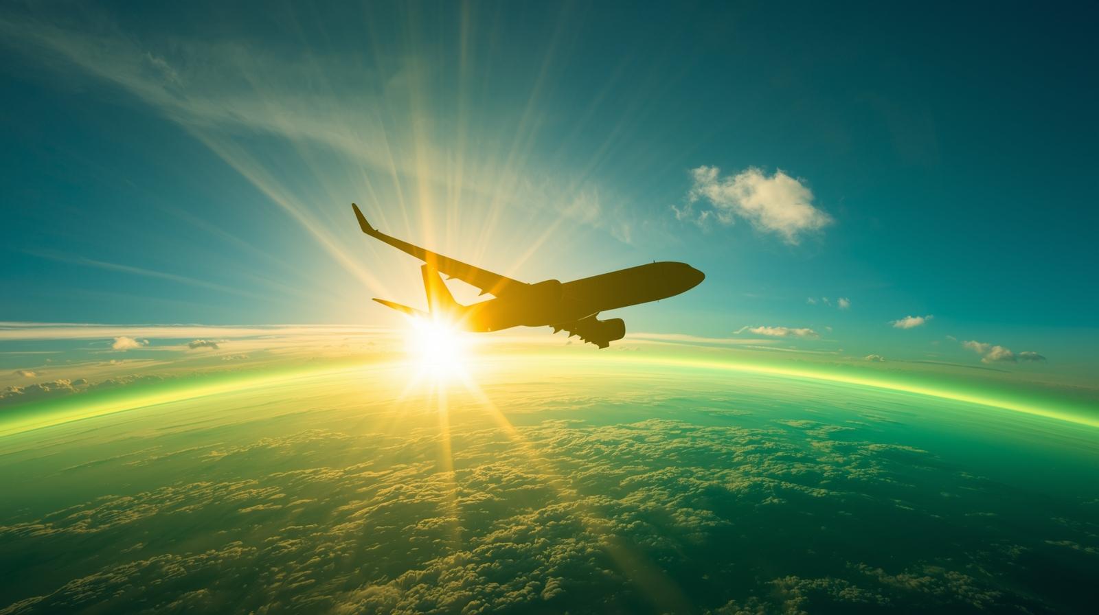 Blackbeez Consulting blog. about Eco-Efficient Cargo Freight in Canada. Airplane flying over a green earth